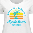 thumbnail image 4 of Inktastic Summer Enjoy the Sunshine Myrtle Beach South Carolina Blue Women's Plus Size T-Shirt, 4 of 5