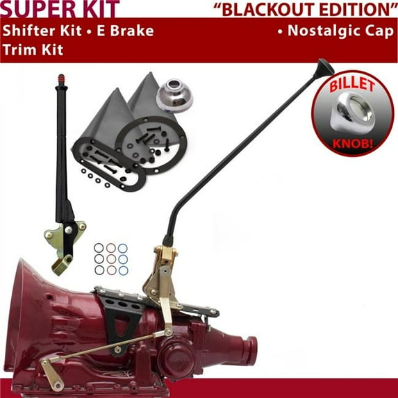 American Shifter TH350 Shifter Kit Black 16 in. E Brake Trim Kit for F3097