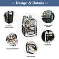 thumbnail image 4 of ALAZA Clear Backpack Owl on Wood PVC Transparent BookBag, 4 of 7