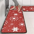 thumbnail image 2 of Kitchen Rugs Sets Of 2,Red Christmas Snowflake Pattern Anti Fatigue Kitchen Mat Rugs Non Slip Washable,Decorative Kitchen Floor Mats for Kitchen,Sink,Laundry,17"x47"+17"x47", 2 of 5