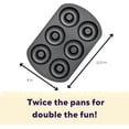 thumbnail image 3 of Wilton Non-Stick Donut Baking Pans, 2-Pack (6-Cavity Each) Perfect for Homemade Donuts & Breakfast Treats, 3 of 10