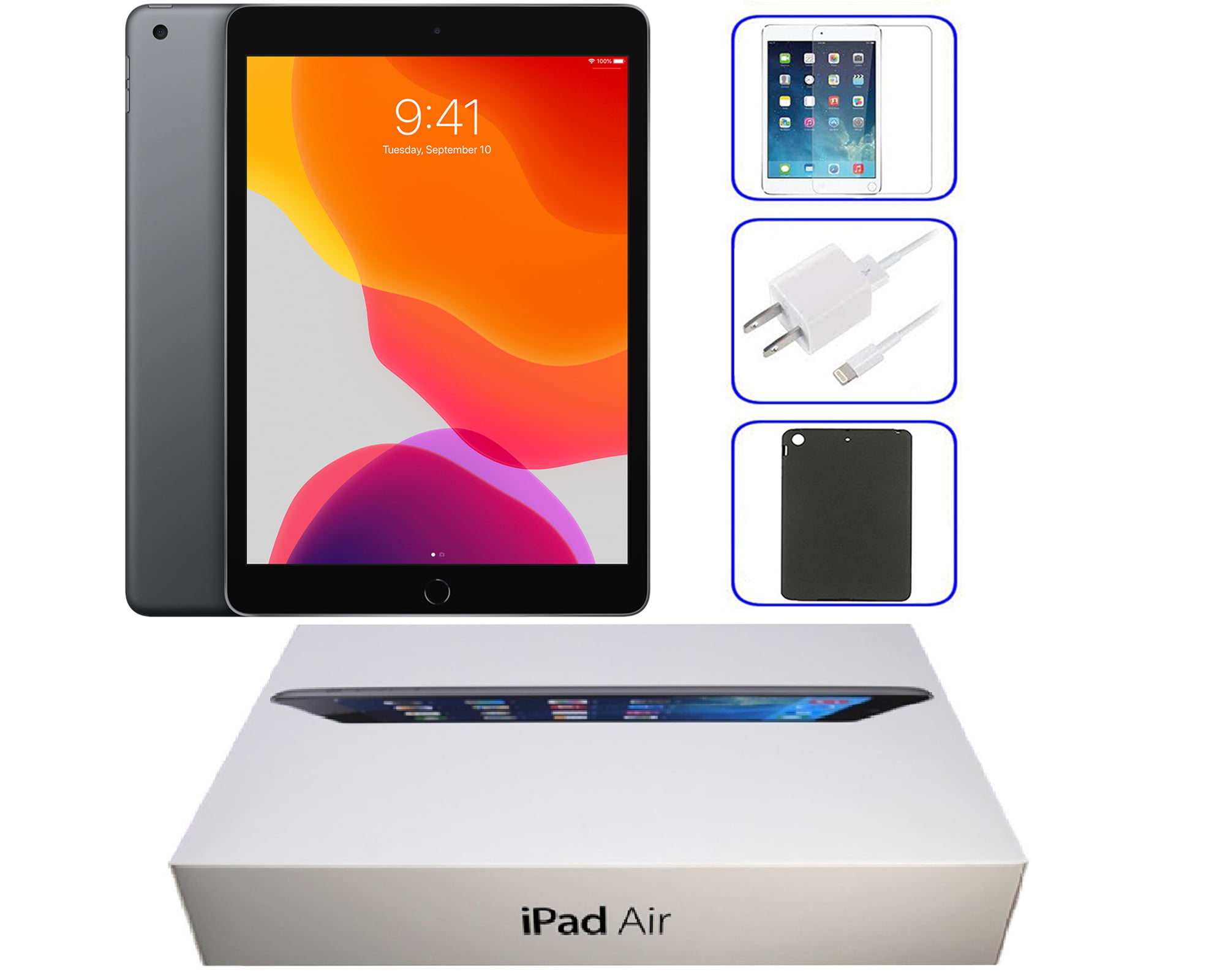 Apple iPad Air 9.7-Inch Retina, 16GB, Space Gray, Wi-Fi Only and 