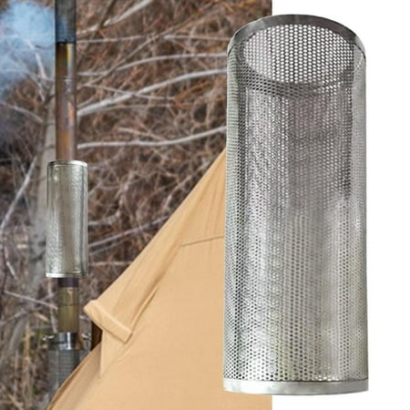

koolsoo Chimney Spark Arrestor Chimney Anti Scalding Net Anti Scald Cover Pipe Spark Arrestor for Winter Heater Camping Furnace 10cmx6.3cmx45cm