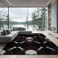 thumbnail image 2 of ODIKA 8'x10' Washable Area Rug Durable, Non-Slip Ghost Horror Gothic Bone Motif Blood Drip Halloween Throw Witchy for Living Room, Under Sectional, Family, 2 of 7