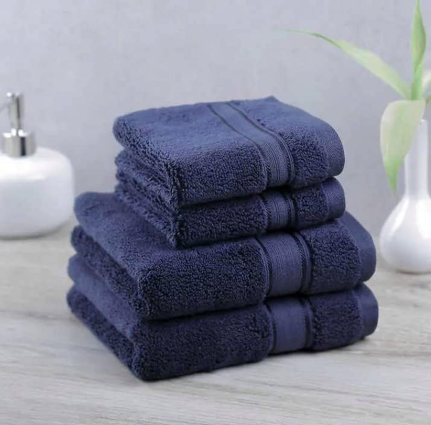 100% HydroCotton | Includes: 2 Luxury Bath Towels, 2 Hand Towels & 2 Washcloths | Quality, Ultra Soft Towel Set | 6 Piece Set (Blue)