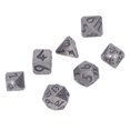 thumbnail image 4 of Dados poliédricos para juegos de mesa, 7 piezas de dados poliédricos con revestimiento para juegos de rol, dados poliédricos elegantes y modernos, 4 of 14
