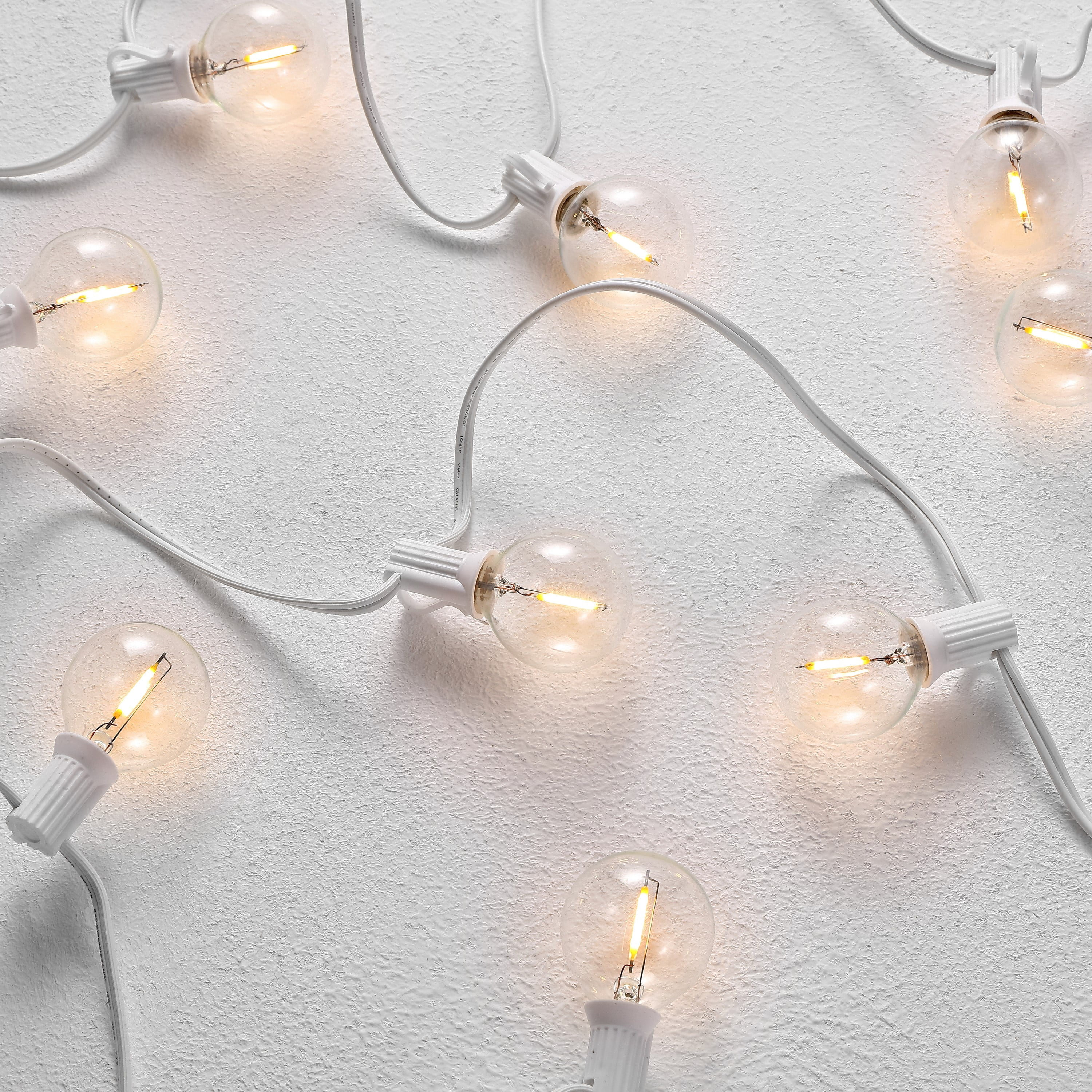 SAFAVIEH Chiera 10-Light G40 White Metal Outdoor String Light