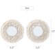 thumbnail image 5 of Espejo colgante de pared con borlas de macramé, juego de 2 pequeños espejos decorativos redondos de estilo bohemio antiguo para apartamento, sala de estar, dormitorio, guardería, hermosas, 5 of 5
