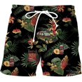 thumbnail image 1 of Pantalones cortos de baño estampados para hombre, Shorts de playa hawaianos, de secado rápido, informales, para vacaciones, verano, 2022 Fivean unisex, 1 of 2