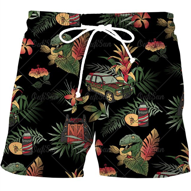 Pantalones cortos de baño estampados para hombre, Shorts de playa hawaianos, de secado rápido, informales, para vacaciones, verano, 2022 Fivean unisex