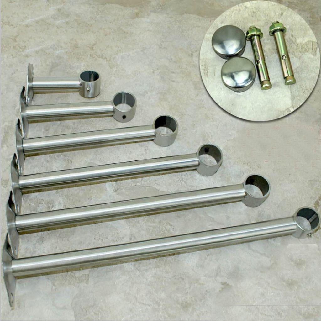 Axioma 4x Pack of 2 Stainless Steel Wardrobe Lever Wall Mounted Support Ceiling-Mount Bracket Rod Holder Support Hanger