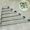 thumbnail image 4 of 2x 2 Unids Armario de material acero Inoxidable Tubería Palanca Varilla Tenedor Socket Closet Palanca Soporte Barra de Cortina Soportes perfecl  Soporte de tubo para armario, 4 of 8