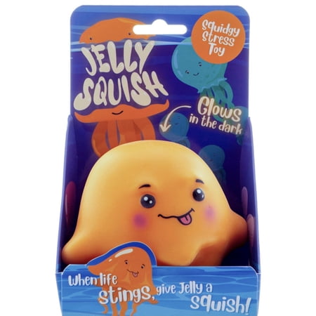 Boxer Gifts Jellysquish Squishy Glow In The Dark Stress Toys | Unique Stress Balls For Adults & Teenagers - Helps With Anxiety Relief - Office Desk Fidget Toy | Fun Cute Jellyfish Gifts