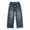 Blue, variant on XEGLSBU Girls Jeans Size 16-18 Big Kids Girls Fashion Cute Personality Pants Elastic Waist Wide Leg Jeans Casual Demin Pants with Pockets Blue Size 12-15 Years