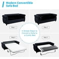 thumbnail image 4 of Puremind Canapé-Lit Grand Size, Canapé Convertible avec Matelas, Causeuse Convertible pour Salon/appartement, Gris Foncé, 4 of 6