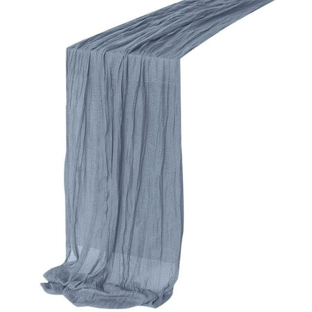 

BAOQIN Deals！ Cheesecloth Table Runner Cheese Cloth Tablecloth 90x400 Cm Table Runner For Wedding Decor Holiday Birthday Party Table Dining Room Dresser Decor Clearance！