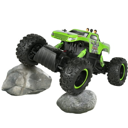 4x4 Monster Truck Rc Best Choice Products Kids RC Monster Truck w/ 4x4 Drive, All-Terrain Tires, Rechargeable, Green ()