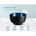 thumbnail image 5 of Ramen Bowl  Noodle Large Soup Ceramic Capacity For Pho Udon Soba Microwave And Dishwasher Safe 34 Oz Set Of 4 (black/navy), 5 of 6