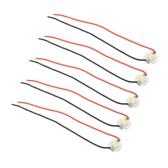 Uxcell 0.6" 350mA 1W Cool White Light LED Chip Bulb Aluminum Substrate COB Light Beads 5 Pack