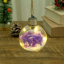 JVBTVB Glowing Christmas Ornaments Hydrangea Ball Decor - Transparent Hanging LED Lighted Sphere for Tree, Party, Home, Mall, Restaurant Decoration