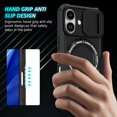 thumbnail image 4 of Moreoy Magnetic Kickstand Case for iPhone 17 with Sliding Lens Cover, [MagSafe Compatible ]Shockproof Non-Slip Bumper Protective Phone Case Cover with Metal Ring Holder Stand,Black, 4 of 10