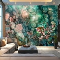 thumbnail image 5 of Modern Wallpaper Murals 3D Stained Glass Cosmos Abstract Floral Nebula Motif Peel and Stick Removable Self-Adhesive PVC Wall Stickers for Nursery Kids Bedroom TV Wall Decor, 5 of 5