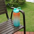 thumbnail image 4 of Botella de agua motivacional de 2000 ml con marcador de tiempo de boca ancha (naranja + verde) Ndcxsfigh Nuevos Originales, 4 of 9
