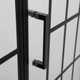 thumbnail image 3 of Shower Door 40" W x 72" H Pivot Frameless Shower Door with Pattern Glass, Open Entry Design in Matte Black, 3 of 4