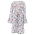 thumbnail image 2 of Little Girl Dress Kids Unicorn Ruffle Sleeve Cotton Summer Flower Girl Dress Blue 2T XS (201170), 2 of 4