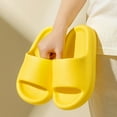 thumbnail image 3 of Siilsaa Kids Slip On Sandals Children's Slippers Girls' Sandals and Slippers Non-Slip Open Toe Quick-Drying Soft and Comfortable Thick-Soled Shoes for Shower and Bathroom Yellow,10, 3 of 5