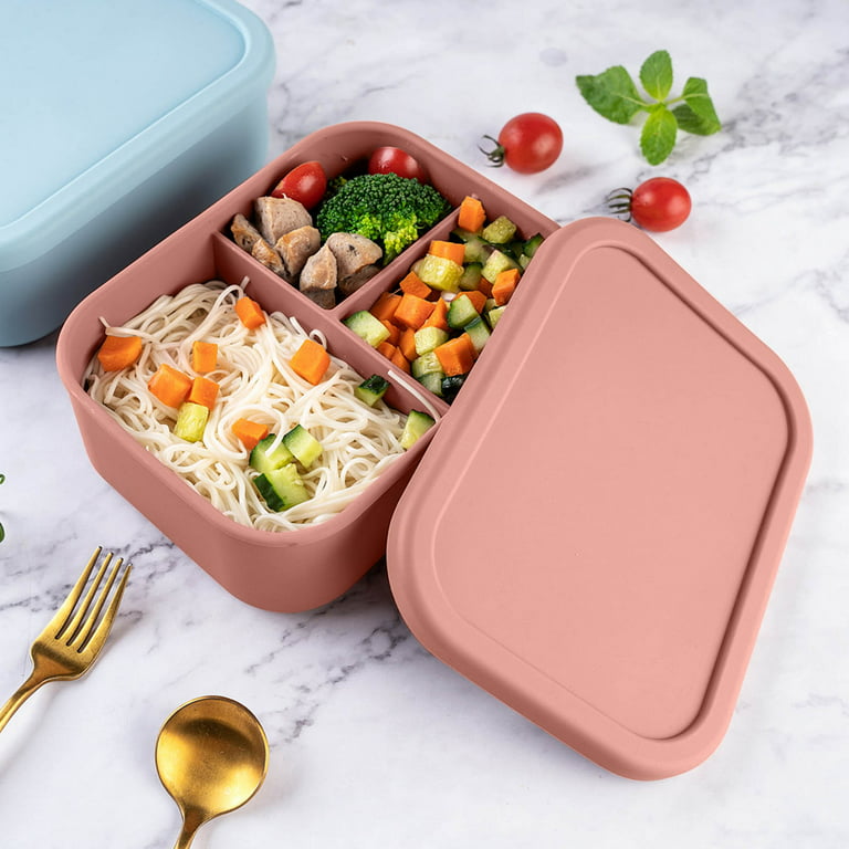 Ziloco heated lunch boxes for adults 1300ml Bento Boxes For Adults Durable  For On Go Meal Cooking Hot Rice Lunch Box mens lunch bag lunch box  black,Pink 