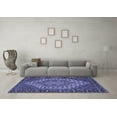thumbnail image 3 of Ahgly Company Indoor Square Persian Blue Traditional Area Rugs, 5' Square, 3 of 4