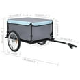 thumbnail image 4 of vidaXL Bike Trailer Black and Blue 65 kg, 4 of 5