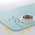 thumbnail image 4 of Waterproof Dog Cat Feeding Mat with Raised Edge, Non-Slip Bowl Mat Spill Proof Floor Protector, Easy Clean Leather Look Surface, 17x12 Inch, 4 of 5