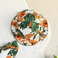 thumbnail image 6 of Inadays Baby Girls Clothes Tropical Plant Print Ruffles Romper with Hat Fly Sleeve Romper Floral Jumpsuit Infant Summer Clothes, 12-18M, 6 of 8
