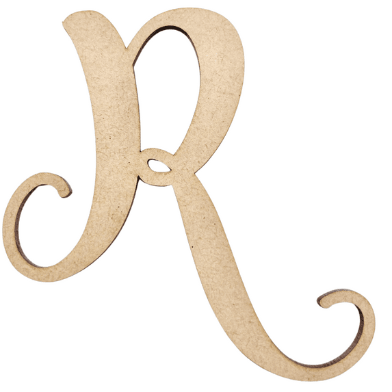 22" Tall MDF Wood Letter R | 1/4" Thick | Wood Craft Letter | Starfish Font
