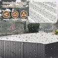 thumbnail image 3 of MUCHANT 12'x14' Outdoor Metal Storage Shed with Updated Frame Structure and Lockable Doors, Steel Garden Tool Sheds for Backyard, Patio, Lawn, White, 3 of 8