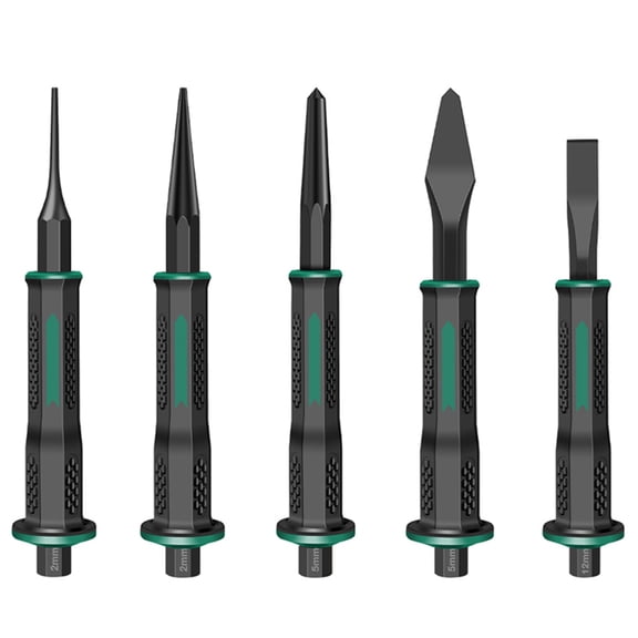 Heavy Duty Stone Chisel - -V Steel Anti-Shock Round Head Masonry Chisel for Rock Carving & Stonework