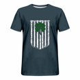 thumbnail image 3 of Wancir Chemises pour Hommes Liquidation Vente Hommes Imprimé Col Rond Décontracté Mode Manches Courtes Blouses Col Rond Chemises, 3 of 3