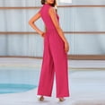thumbnail image 6 of SRZYMJ Formal Jumpsuit for Women Stylish Women's Jumpsuit High Neck Sleeveless Design Wide Leg Pants With Deep Pockets Summer Outfit Comfortable Flowy, 6 of 9