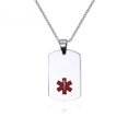 thumbnail image 1 of Colliers d'Alerte Médicale pour Hommes et Femmes en Acier Inoxydable, Bijou de Rappel d'Urgence, 1 of 4