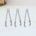 thumbnail image 3 of 3Pcs Dog Leash Two Way Dog Walking Lead Leash Double-End Hauling Cable Iron Chain Pulling Rope Silver, 3 of 4