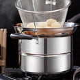 thumbnail image 2 of OUNONA 1 Set Multi Functional Cooking Pot Frying for Home Use with Strainer Basket Silver, 2 of 8
