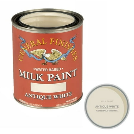 Antique White, General Finishes Milk Paint, Quart (Best Primer For Stained Wood Trim)