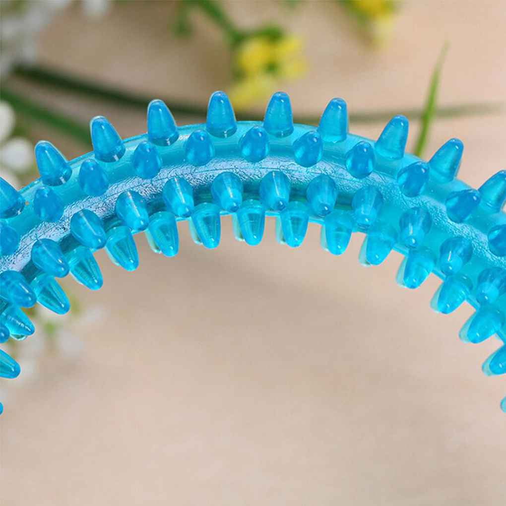 Soft Durable Rubber Tug Ring Dental Chewing Biting Chasing Training Toy for Dogs DT103 
