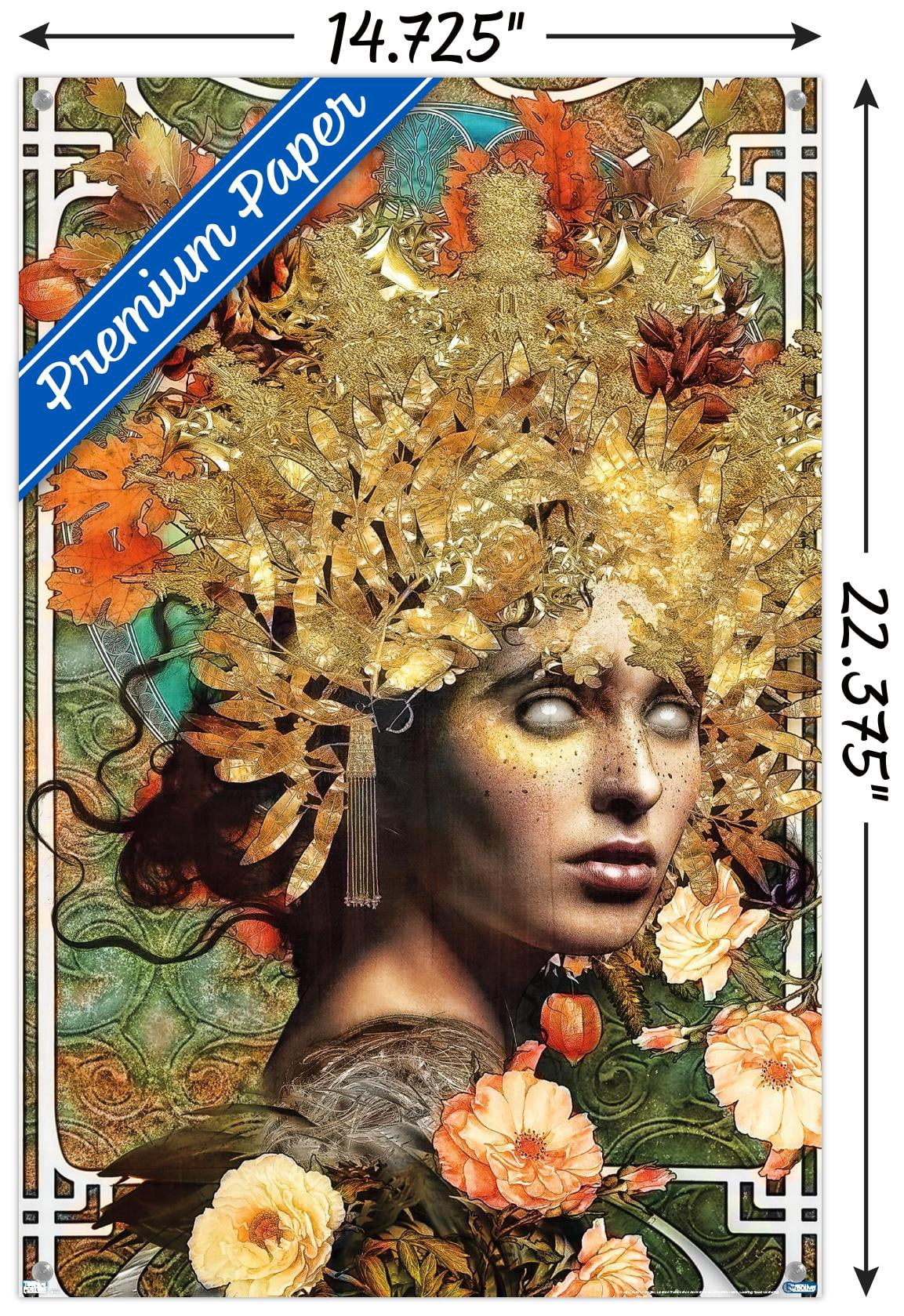 Jena DellaGrottaglia: Cosmic Zodiac - Virgo Wall Poster with Push Pins, 14.725" x 22.375"