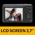 thumbnail image 6 of Open Box KODAK PIXPRO FZ55-BK 16MP CMOS Sensor Digital Camera 5X Optical Zoom 28mm Wide Angle 1080P Full HD Video 2.7" LCD Vlogging Camera (Black), 6 of 7