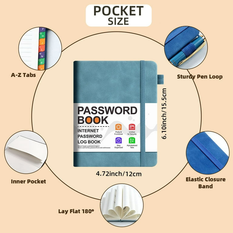 Cokiso Password Book with Individual Alphabetical Tabs - Want It All Cokiso Password Book with Individual Alphabetical Tabs - Want It All