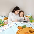 thumbnail image 4 of Erosebridal Cute Capybara Sheep Pig Bedding Comforter Set 7-Piece For Teens,Cartoon Animal Flowers King Bedding Sets For Kids Boy Girls,Microfiber Bedroom Decor, 4 of 6