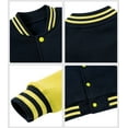 thumbnail image 5 of Aideaone Kids Baseball Jackets Boys Button up Toddler School Varsity Uniform Casual Sport Coat for Toddler Boy 3-6T, 5 of 8